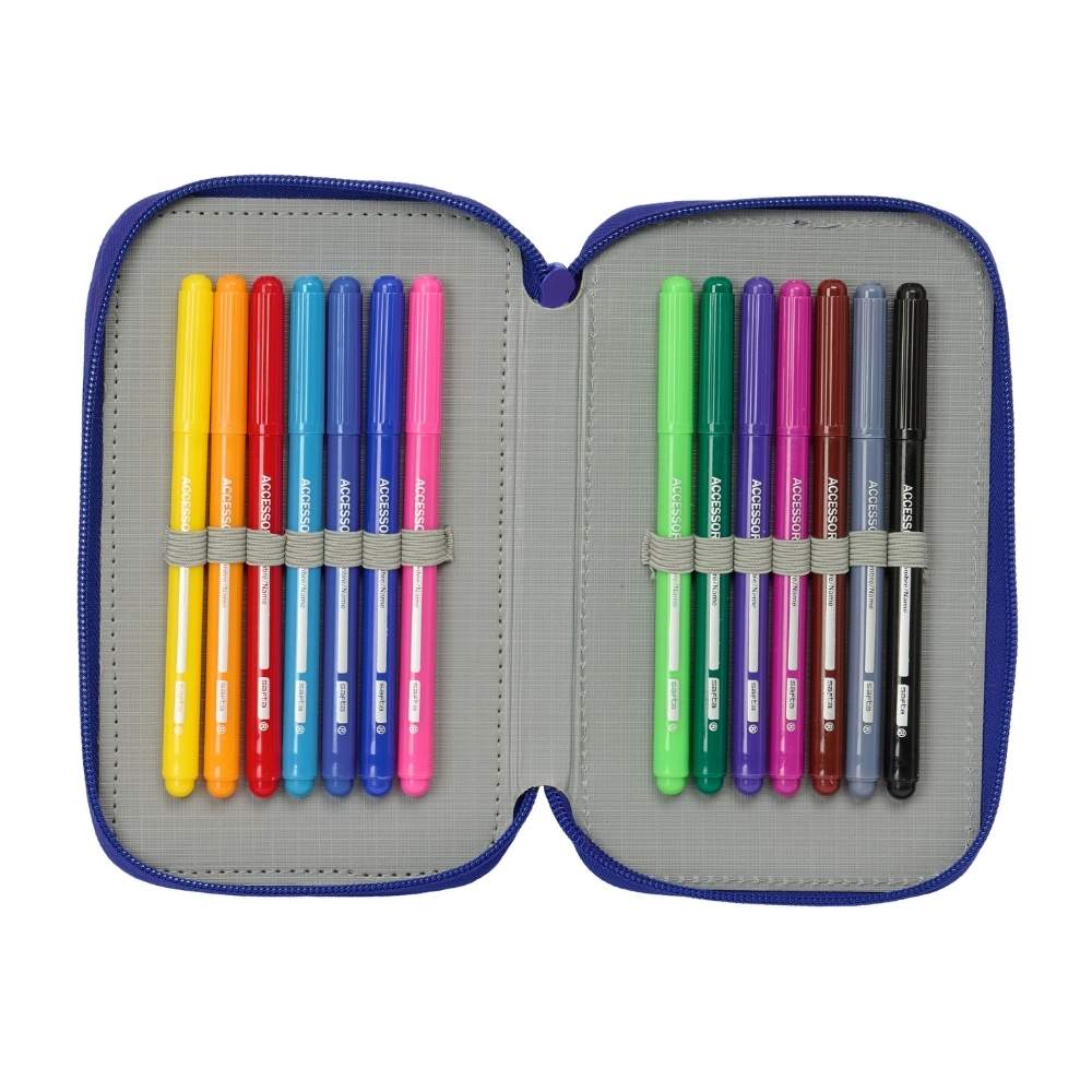 Plumier Triple Azul Rojiblanco image number null
